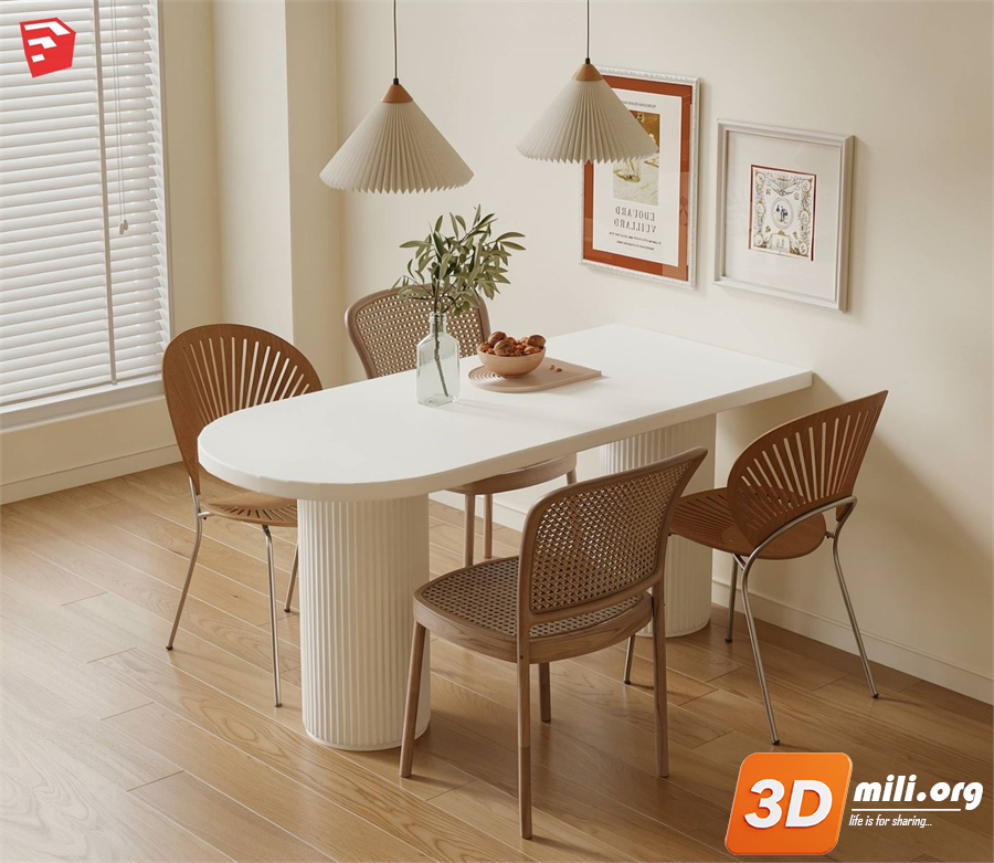 Dining Table Set Skp Files